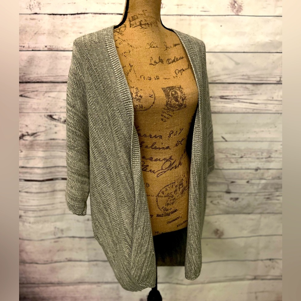 “Forever 21” light gray cardigan, size Small, loose fit
